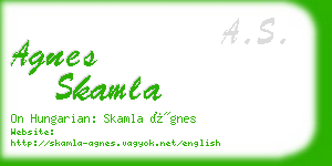 agnes skamla business card